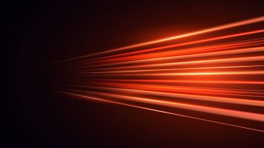 Panoramik yüksek hız teknolojisi konsepti, soyut ışık arkaplanı. Modern soyut yüksek hızlı hareket. Karanlık arkaplan üzerinde hareket bulanıklığı olan dinamik hareket ışığı izleri.