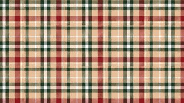 Yeşil, kırmızı ve beyaz ekoseli Noel desenleri. Tebrik kartı için bayram arkaplanını ayarla. Tartan ekoseli desensiz kırmızı, yeşil, beyaz.