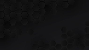Altıgen oyun bal peteği soyut arka plan. Hexagon teknolojisi fütüristik karanlık vektör soyut arka planı. Neon teknolojisi altıgen altında parlak parlamalar. 