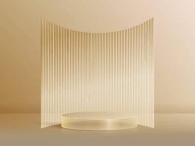 Üç boyutlu cam şeffaf kristal. Boş silindirik kaide. 3 boyutlu silindir ve küp cam platformlar ayarlandı. Şeffaf plastik yuvarlak ve kare p 'nin gerçekçi temsili