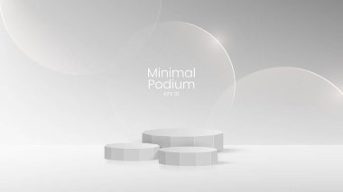 Üç boyutlu cam şeffaf kristal. Boş silindirik kaide. 3 boyutlu silindir ve küp cam platformlar ayarlandı. Şeffaf plastik yuvarlak ve kare p 'nin gerçekçi temsili