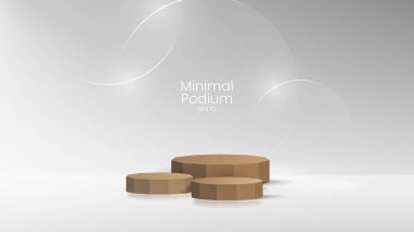 Üç boyutlu cam şeffaf kristal. Boş silindirik kaide. 3 boyutlu silindir ve küp cam platformlar ayarlandı. Şeffaf plastik yuvarlak ve kare p 'nin gerçekçi temsili