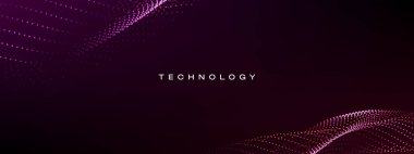 Dijital Teknoloji Sunum Arkaplanı. Siber Büyük Veri Akımı Parçacıkları Bokeh. Dijital Sinirsel Ağ. Yapay Zeka Teknolojisi Uzman Öğrenme Makinesi kavramı.