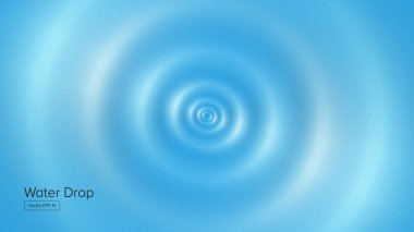 Su damlası dairesel dalgalanma sıvı yüzey, farklı arkaplan ile suya düşen damla sonucu oluşan yuvarlak eşmerkezli dalgaların üst görünümü.