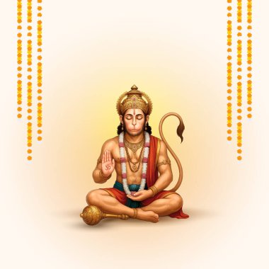 Hanuman Jayanti Janmotsav için Tanrı Hanuman 'ın resmi.