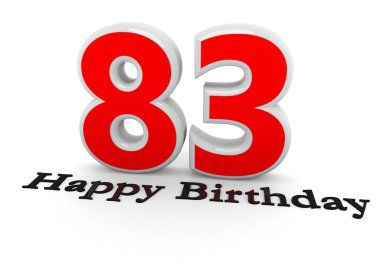 That is a 3D rendering of a number with lettering Happy Birthday