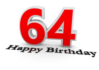 That is a 3D rendering of a number with lettering Happy Birthday
