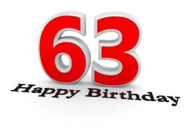 That is a 3D rendering of a number with lettering Happy Birthday