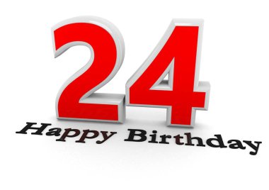 That is a 3D rendering of a number with lettering Happy Birthday