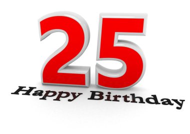 That is a 3D rendering of a number with lettering Happy Birthday