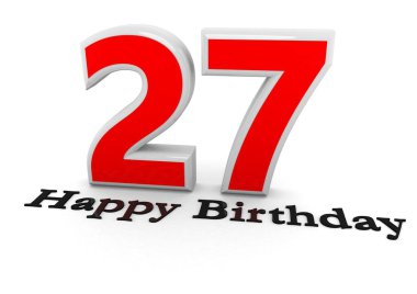 That is a 3D rendering of a number with lettering Happy Birthday