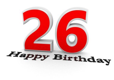 That is a 3D rendering of a number with lettering Happy Birthday