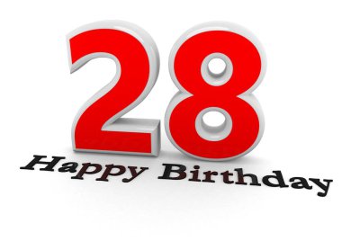 That is a 3D rendering of a number with lettering Happy Birthday