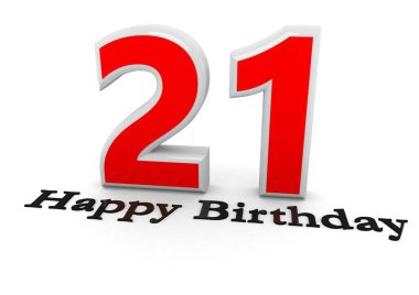 That is a 3D rendering of a number with lettering Happy Birthday