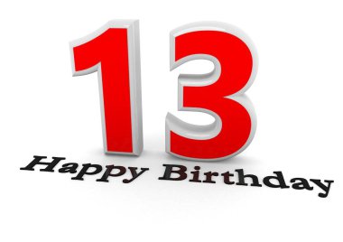 That is a 3D rendering of a number with lettering Happy Birthday