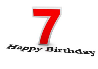 That is a 3D rendering of a number with lettering Happy Birthday