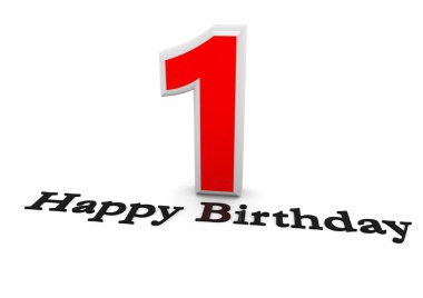 That is a 3D rendering of a number with lettering Happy Birthday