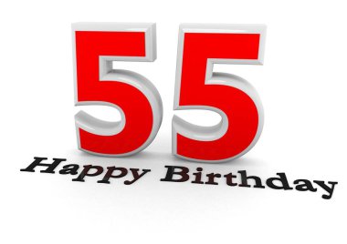 That is a 3D rendering of a number with lettering Happy Birthday