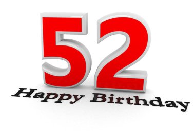 That is a 3D rendering of a number with lettering Happy Birthday