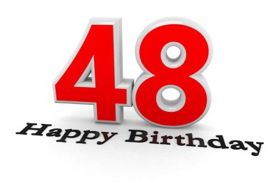 That is a 3D rendering of a number with lettering Happy Birthday