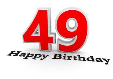 That is a 3D rendering of a number with lettering Happy Birthday
