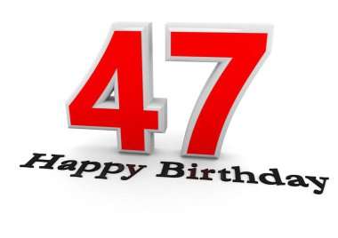 That is a 3D rendering of a number with lettering Happy Birthday