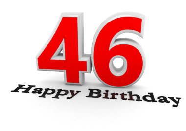 That is a 3D rendering of a number with lettering Happy Birthday