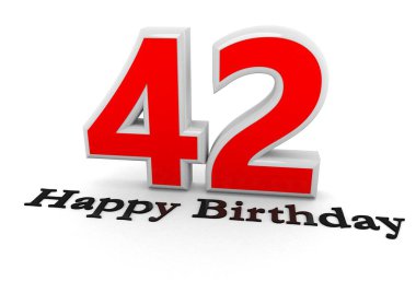 That is a 3D rendering of a number with lettering Happy Birthday