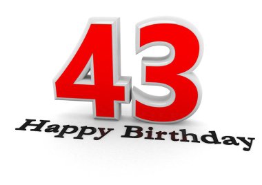 That is a 3D rendering of a number with lettering Happy Birthday