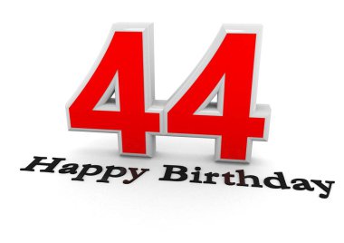 That is a 3D rendering of a number with lettering Happy Birthday
