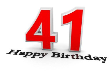 That is a 3D rendering of a number with lettering Happy Birthday