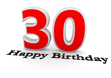 That is a 3D rendering of a number with lettering Happy Birthday