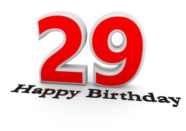 That is a 3D rendering of a number with lettering Happy Birthday