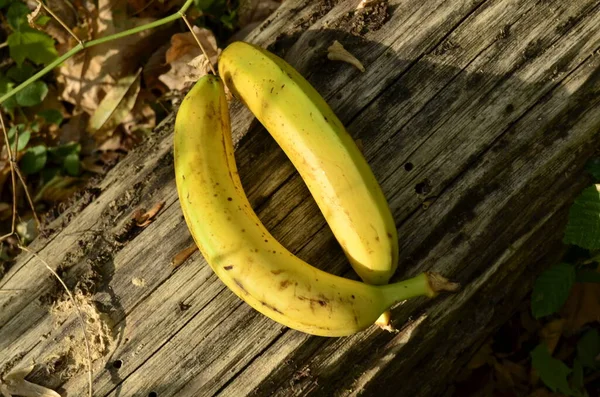 Банан Крупним Планом Різних Кутів — стокове фото