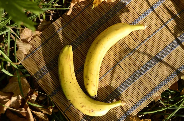 Banán Közelkép Különböző Szögekből — Stock Fotó