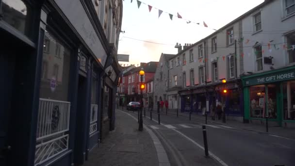 Vieille Rue Centre Ville Irlande Kilkenny 2023 Images Haute Qualité — Video