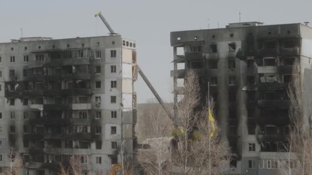 Les Bâtiments Résidentiels Sont Bombardés Par Des Missiles Russes Des — Video