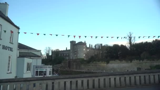 Kilkenny Castle Arrière Plan Château Irlandais Images Haute Qualité — Video