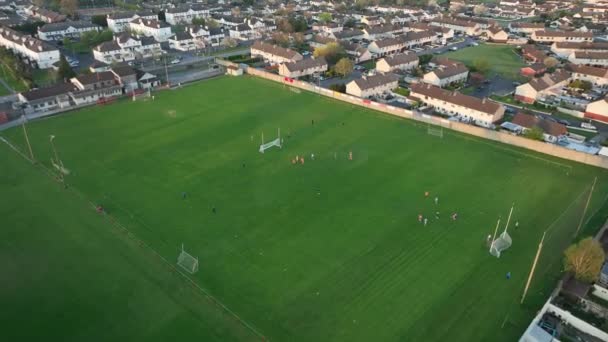 Arial Game Hurling Stadium Players Ireland High Quality Footage — Stock Video
