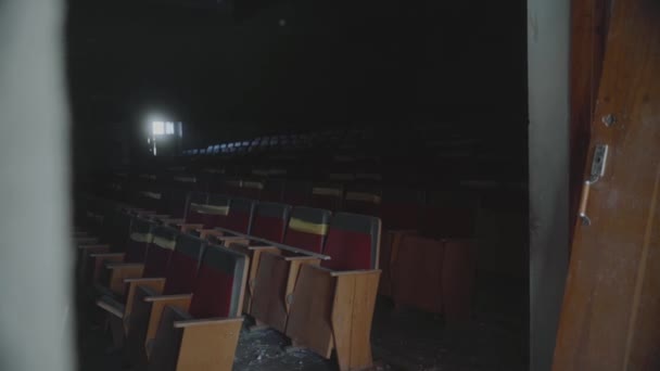 Casa Della Cultura Distrutta Cinema Rotto Causa Dei Bombardamenti Ucraina — Video Stock