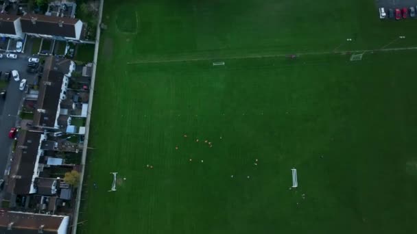 Arial Sebuah Permainan Melemparkan Stadion Dengan Pemain Irlandia Kualitas Tinggi — Stok Video