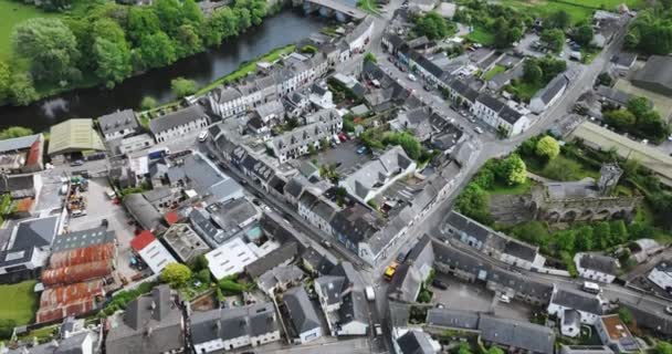 Antenne Thomastown Ist Ein Dorf Irland Das Der Grafschaft Kilkenny — Stockvideo