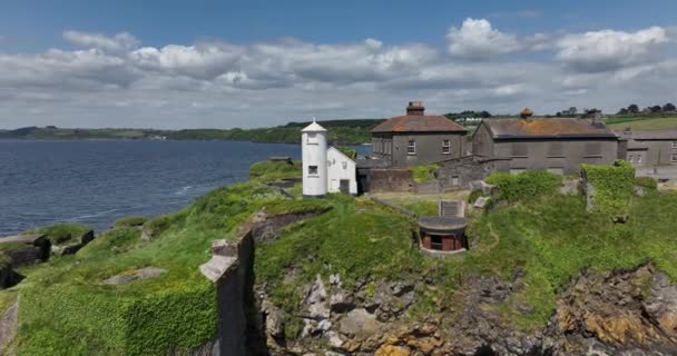 Vue Aérienne Fort Historique Duncannon Irlande Duncannon Est Village Côtier — Video