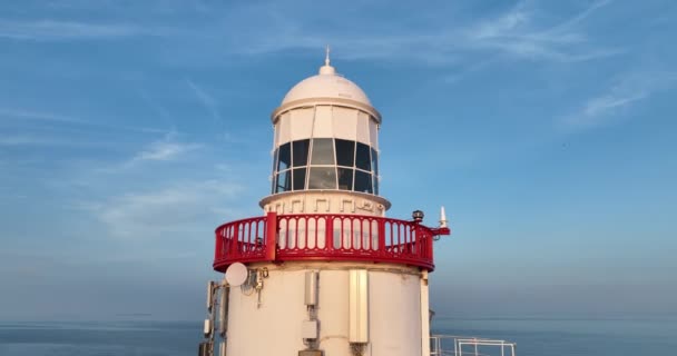 Aéreo Fecha Hook Lighthouse Situado Hook Head Ponta Península Gancho — Vídeo de Stock