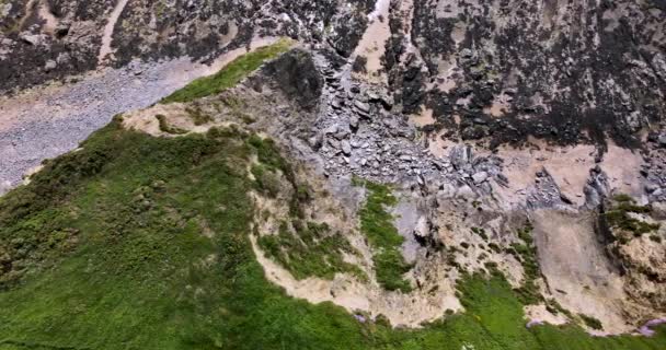 Kayalık Kıyılar Vahşi Atlantik Yolu Nun Manzaraları Doğanın Inanılmaz Manzarası — Stok video