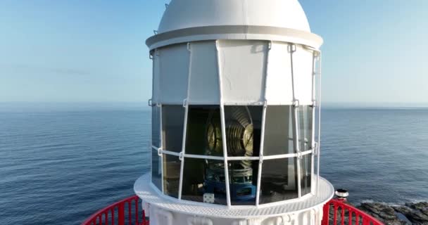 Letecký Majáková Věž Hook Lighthouse Nachází Hook Head Vrcholu Poloostrova — Stock video