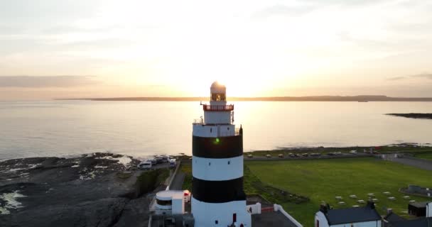 Półwysep Hook Lighthouse Hrabstwie Wexford Irlandii Najstarsza Latarnia Morska Świecie — Wideo stockowe