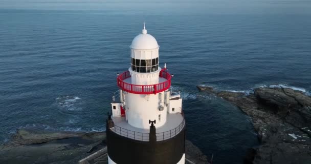 Hook Lighthouse Ligt Hook Head Het Puntje Van Het Hook — Stockvideo