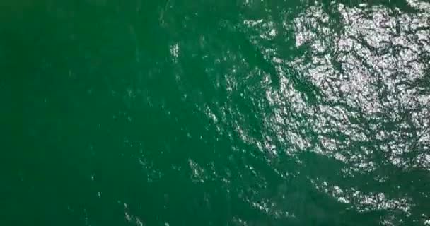 Widok Góry Krystalicznie Czyste Morze Plaża Piasek Wideo Materiał Filmowy — Wideo stockowe