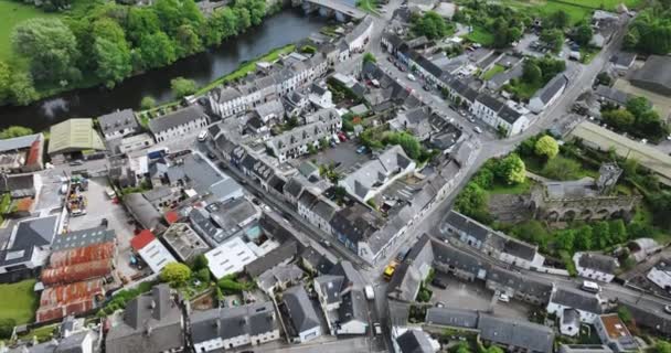 Luchtfoto Thomastown Een Plaats Het Ierse Graafschap County Kilkenny Historisch — Stockvideo